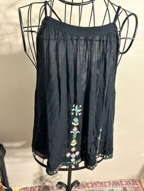 size large womens shirt tank black pink boho blouse summer festival